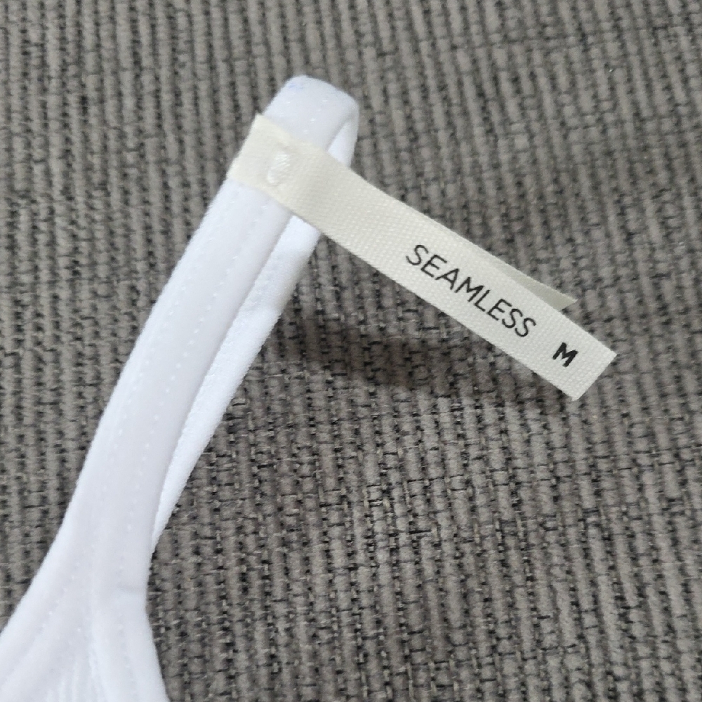 Aeropostale White Bralette With Spaghetti Straps, Seamless, Size Med, NWT - Picture 5 of 15